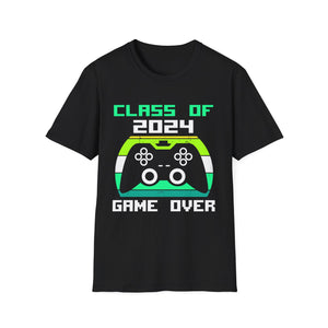 Senior 2024 Gaming Funny Class Of 2024 Tshirt 2024 Gamer Shirts for Men