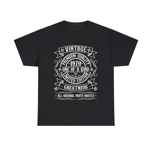 Vintage 1970 T Shirts for Men Retro Funny 1970 Birthday Mens Tshirts for Men Big and Tall