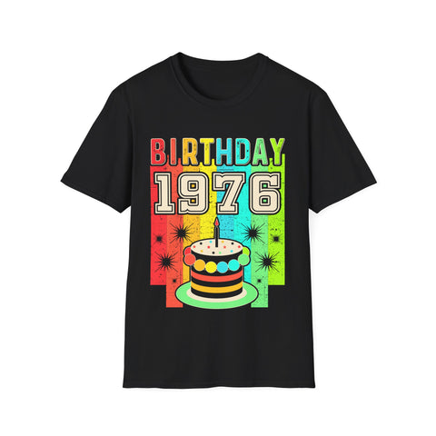 Vintage 1976 T Shirts for Men Retro Funny 1976 Birthday Mens Shirt