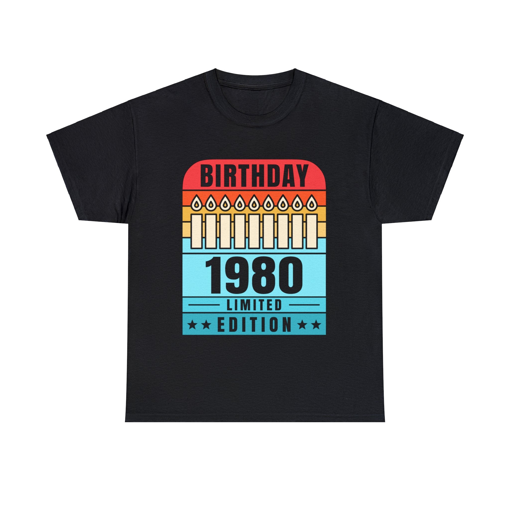 Vintage 1980 TShirt Men Limited Edition BDay 1980 Birthday Big and Tall Tshirts Shirts for Men