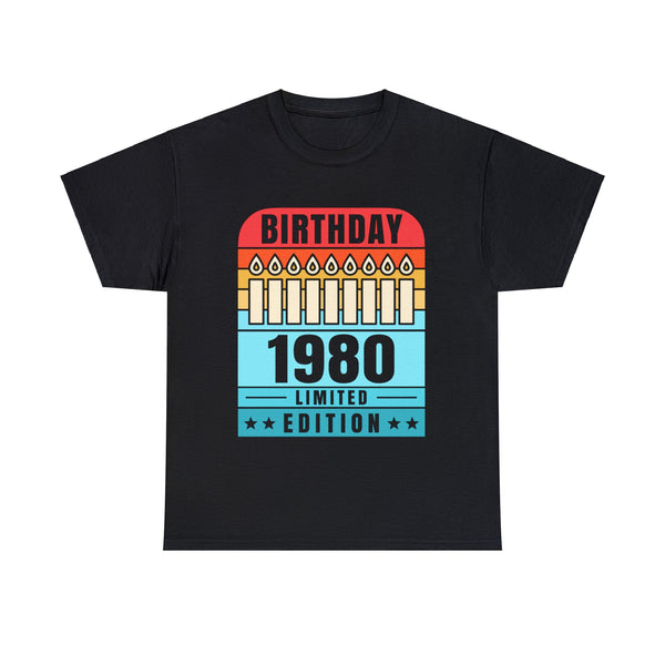 Vintage 1980 TShirt Men Limited Edition BDay 1980 Birthday Big and Tall Tshirts Shirts for Men