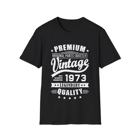 Vintage 1973 T Shirts for Men Retro Funny 1973 Birthday Shirts for Men