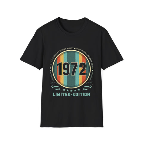 Vintage 1972 TShirt Men Limited Edition BDay 1972 Birthday Mens Shirts