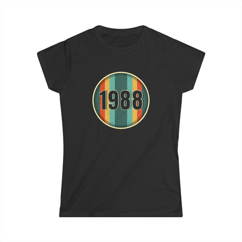 Vintage 1988 Birthday Shirts for Women Funny 1988 Birthday Womens T Shirt