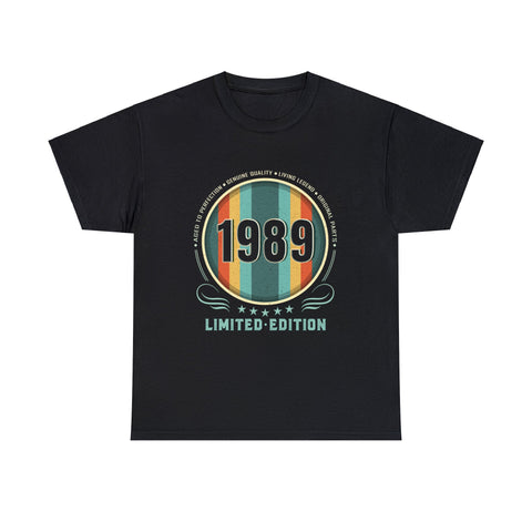 Vintage 1989 TShirt Men Limited Edition BDay 1989 Birthday Men Shirts Big and Tall Plus Size