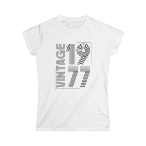 Vintage 1977 T Shirts for Women Retro Funny 1977 Birthday Womens T Shirts