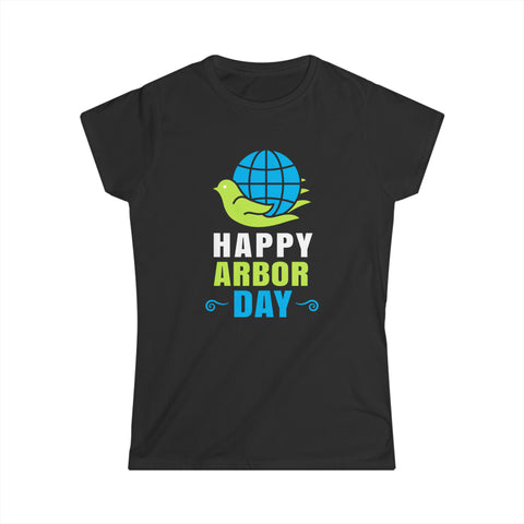 Happy Arbor Day Shirts Earth Day Shirts Save the Planet Womens T Shirt