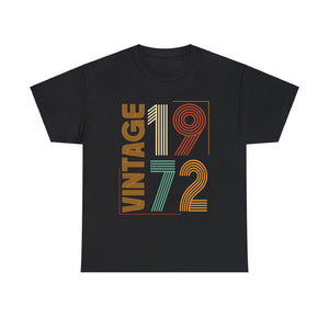 Vintage 1972 TShirt Men Limited Edition BDay 1972 Birthday Mens Tshirts for Men Big and Tall