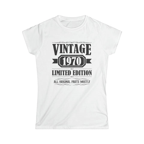 Vintage 1970 T Shirts for Women Retro Funny 1970 Birthday Womens Shirt