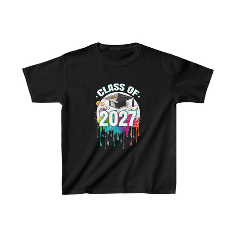 Class of 2027 Senior 2027 Graduation Vintage School Boys T Shirts