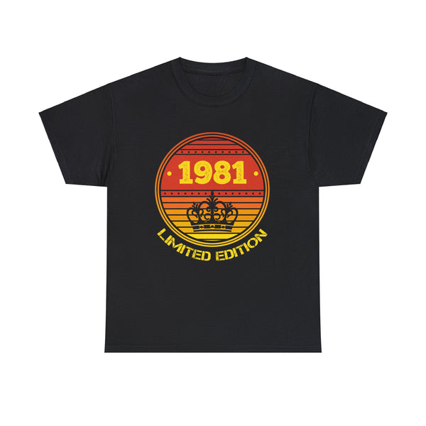 Vintage 1981 TShirt Women Limited Edition BDay 1981 Birthday Womens Plus Size Tops