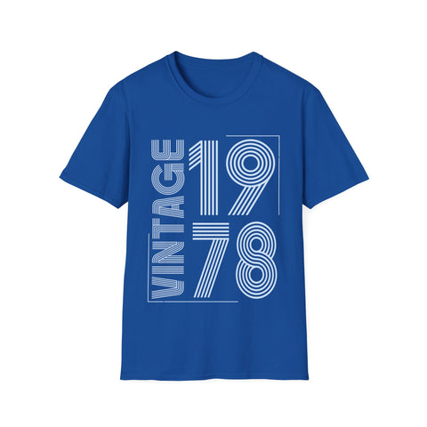 Vintage 1978 T Shirts for Men Retro Funny 1978 Birthday Mens Tshirts