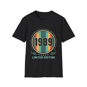 Vintage 1989 TShirt Men Limited Edition BDay 1989 Birthday Mens Shirts