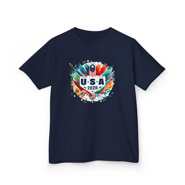 USA 2026 Go United States Sport USA Team 2026 USA T-Shirts for Kids Boys Girls Youth