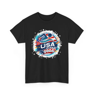 USA 2024 United States American Sport 2024 Swimming Mens Shirt Plus Size Big and Tall