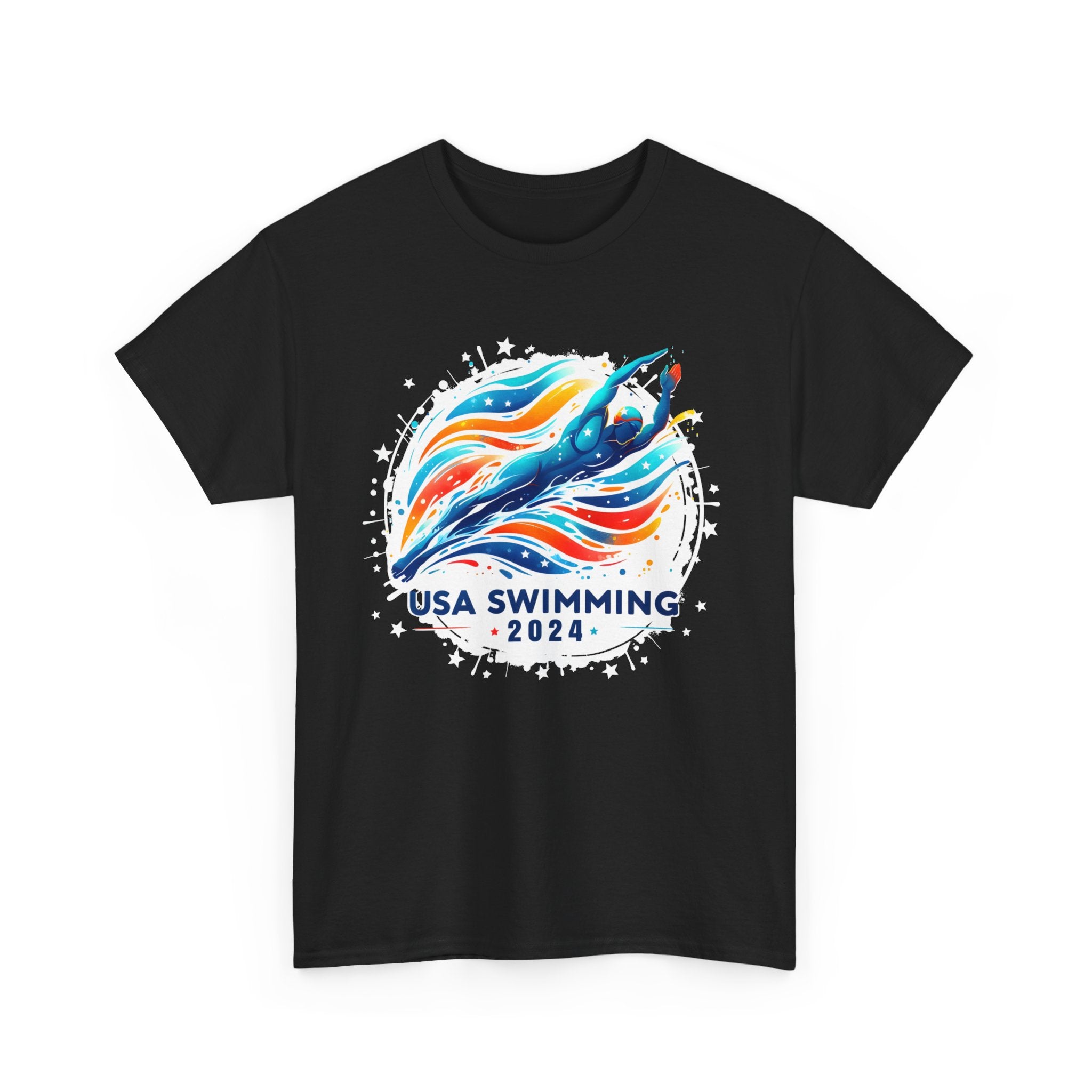 USA 2024 United States American Sport 2024 Swimming Big and Tall Shirts for Men Plus Size