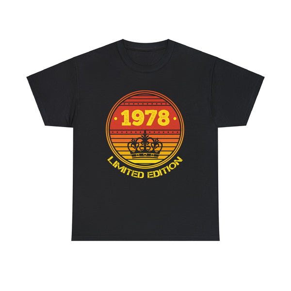 Vintage 1978 TShirt Men Limited Edition BDay 1978 Birthday Mens Shirt Plus Size Big and Tall