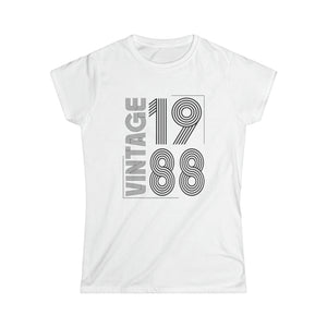 Vintage 1988 T Shirts for Women Retro Funny 1988 Birthday Womens T Shirt