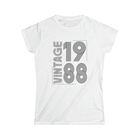 Vintage 1988 T Shirts for Women Retro Funny 1988 Birthday Womens T Shirt