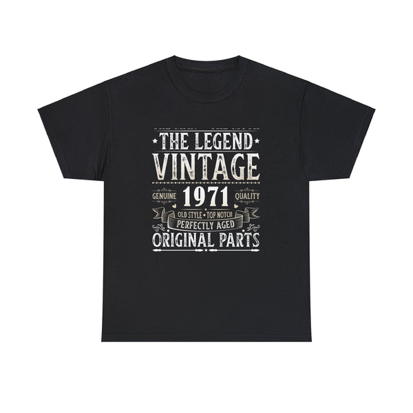 Vintage 1971 T Shirts for Men Retro Funny 1971 Birthday Big and Tall Tshirts Shirts for Men