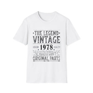 Vintage 1978 TShirt Men Limited Edition BDay 1978 Birthday Mens T Shirts