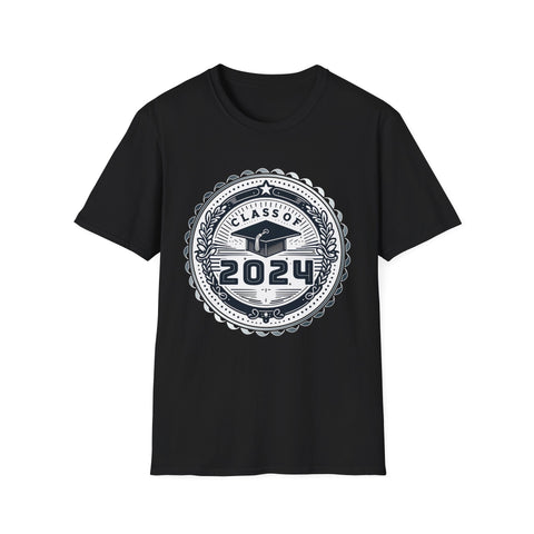 Class of 2024 Senior 2024 Graduation Vintage School Mens T Shirts