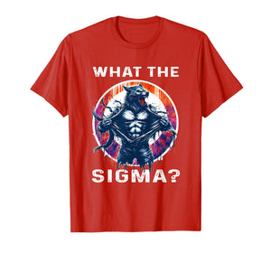 Funny What The Sigma Ironic Meme Shirt Sigma Shirt Rizz Wolf T-Shirt