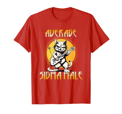 Average Sigma Male Meme Shirt Funny Cool Sigma Cat Meme T-Shirt