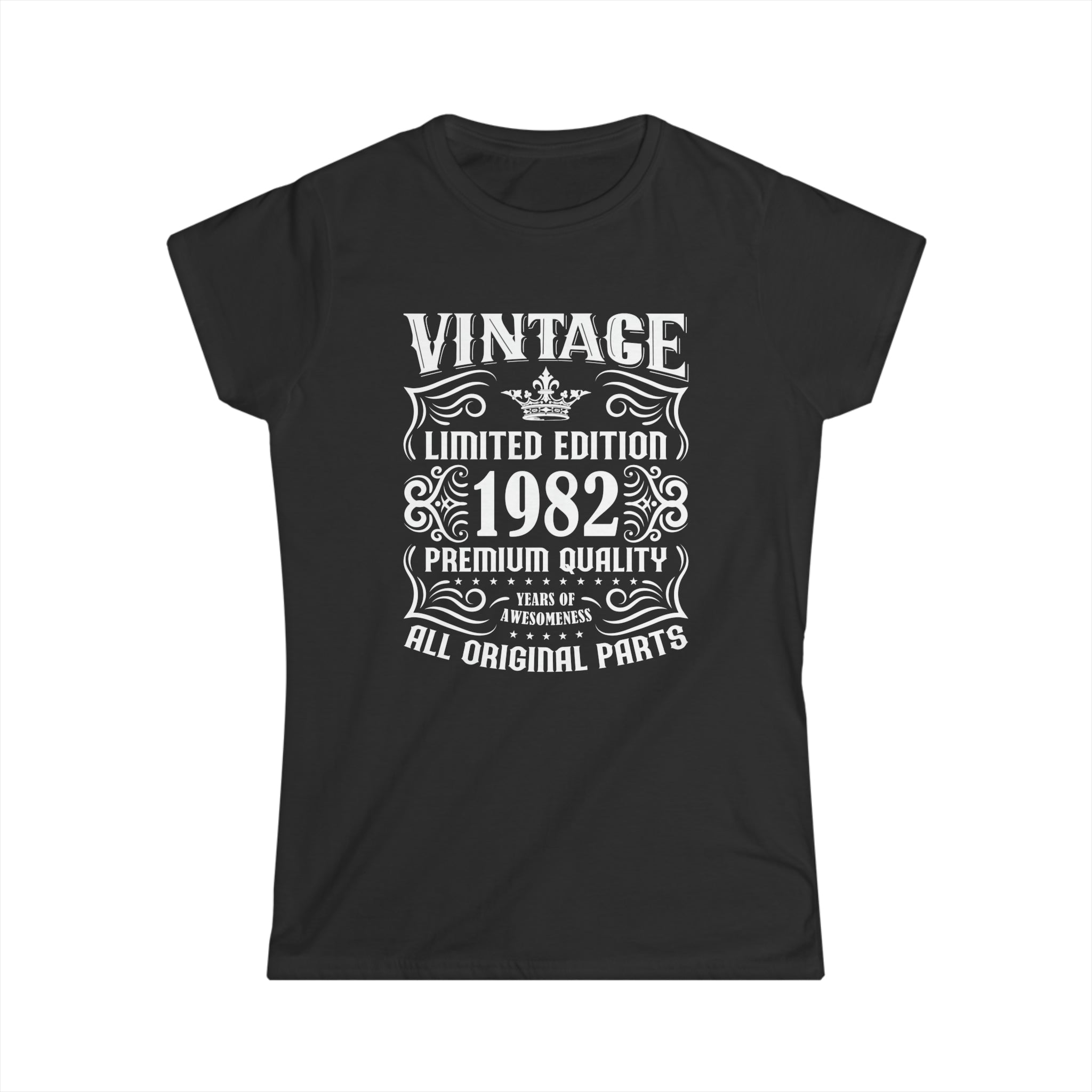 Vintage 1982 TShirt Women Limited Edition BDay 1982 Birthday Women Shirts