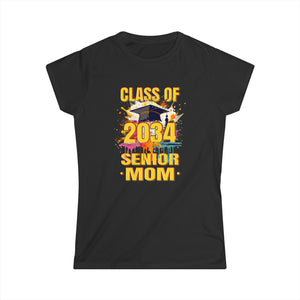 Senior Mom 2034 Proud Mom Class of 2034 Mom of the Graduate Womens T Shirts