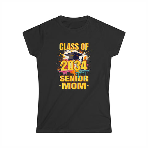 Senior Mom 2034 Proud Mom Class of 2034 Mom of the Graduate Womens T Shirts