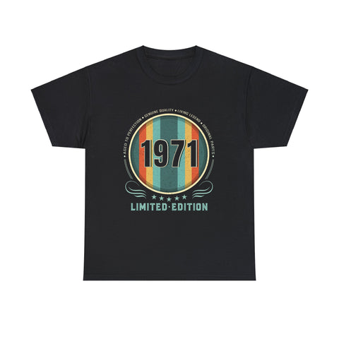 Vintage 1971 TShirt Men Limited Edition BDay 1971 Birthday Shirts for Men Plus Size Big and Tall