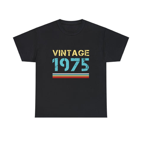 Vintage 1975 T Shirts for Men Retro Funny 1975 Birthday Shirts for Men Plus Size Big and Tall