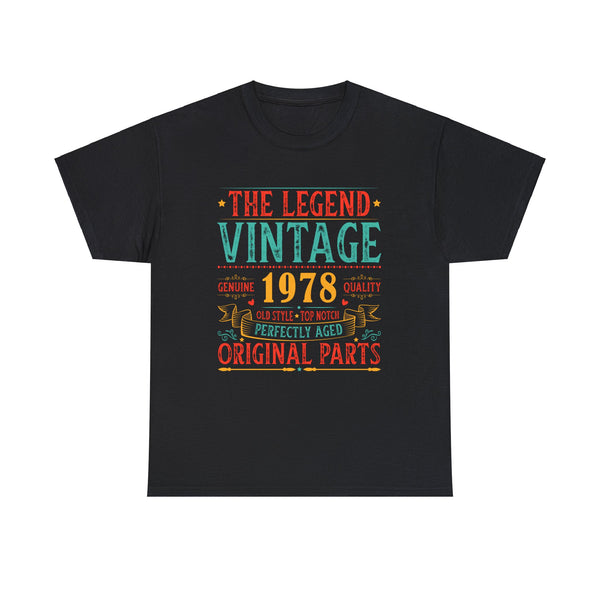 Vintage 1978 TShirt Men Limited Edition BDay 1978 Birthday Big and Tall Tshirts Shirts for Men