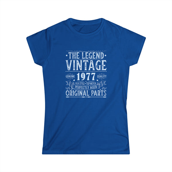 Vintage 1977 T Shirts for Women Retro Funny 1977 Birthday Womens Shirts