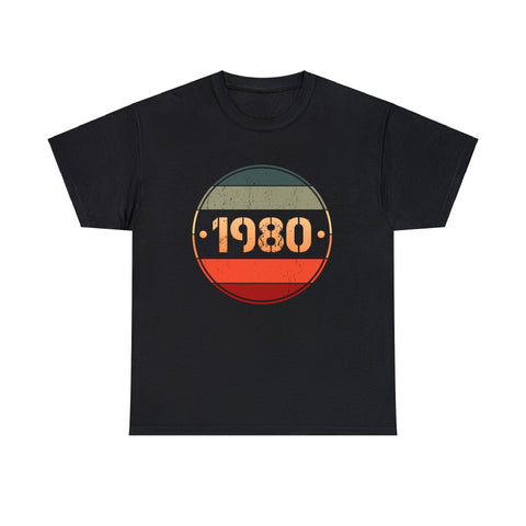 Vintage 1980 Limited Edition 1980 Birthday Shirts for Men Shirts for Men Plus Size Big and Tall
