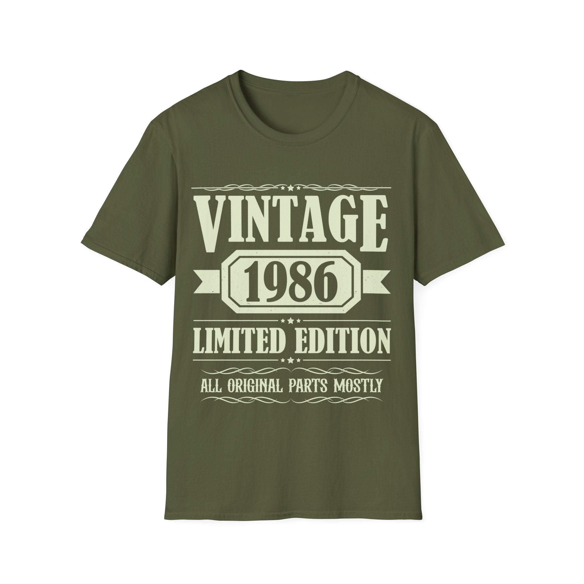 Vintage 1986 TShirt Men Limited Edition BDay 1986 Birthday Men Shirts