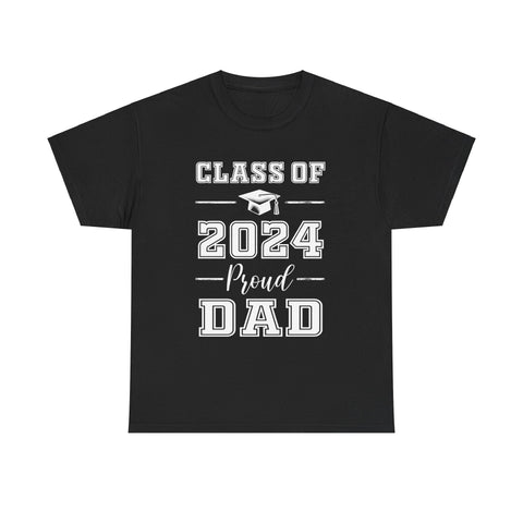 Senior Dad 2024 Proud Dad Class of 2024 Dad of 2024 Graduate Mens T Shirts Plus Size Big and Tall