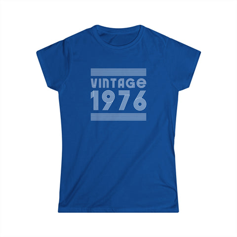 Vintage 1976 T Shirts for Women Retro Funny 1976 Birthday Shirts for Women