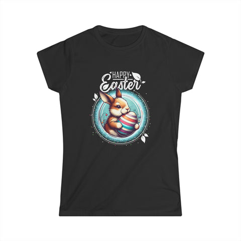 Easter Outfits Happy Easter Bunny Women Easter Shirt Easter Womens T Shirt