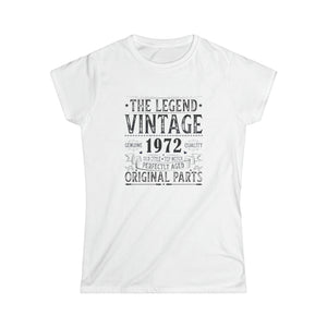 Vintage 1972 TShirt Women Limited Edition BDay 1972 Birthday Womens T Shirts