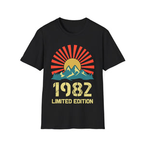 Vintage 1982 Limited Edition 1982 Birthday Shirts for Men Mens Tshirts