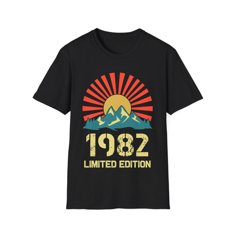 Vintage 1982 Limited Edition 1982 Birthday Shirts for Men Mens Tshirts