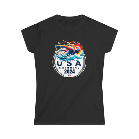 USA 2024 United States American Sport 2024 Swimming Shirts for Women