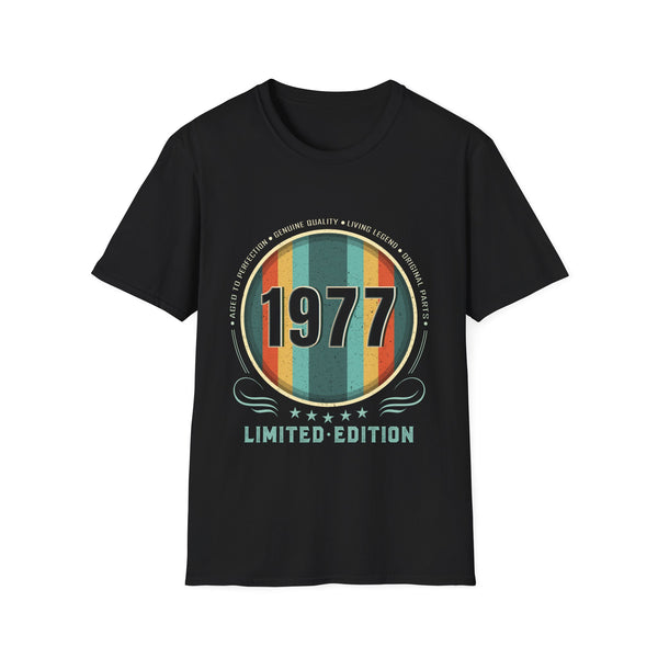 Vintage 1977 TShirt Men Limited Edition BDay 1977 Birthday Mens Tshirts