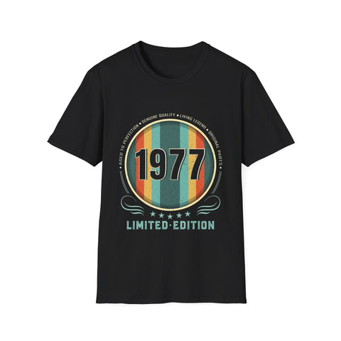 Vintage 1977 TShirt Men Limited Edition BDay 1977 Birthday Mens Tshirts