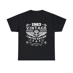 Vintage 1983 TShirt Men Limited Edition BDay 1983 Birthday Men Shirts Big and Tall Plus Size