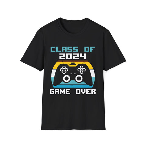 Game Over Class Of 2024 Shirt Students Funny 2024 Graduation Mens Shirts