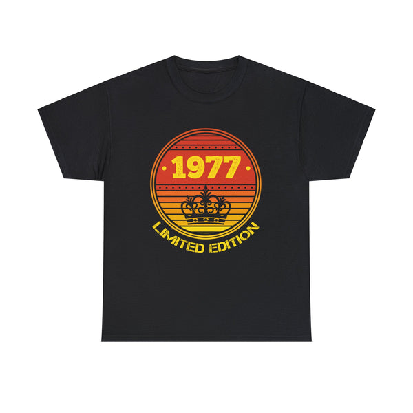 Vintage 1977 TShirt Men Limited Edition BDay 1977 Birthday Men Shirts Big and Tall Plus Size