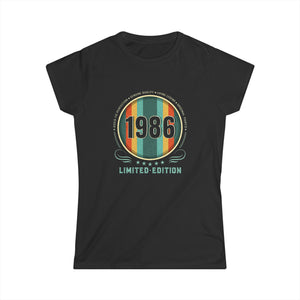 Vintage 1986 TShirt Women Limited Edition BDay 1986 Birthday Womens Shirts